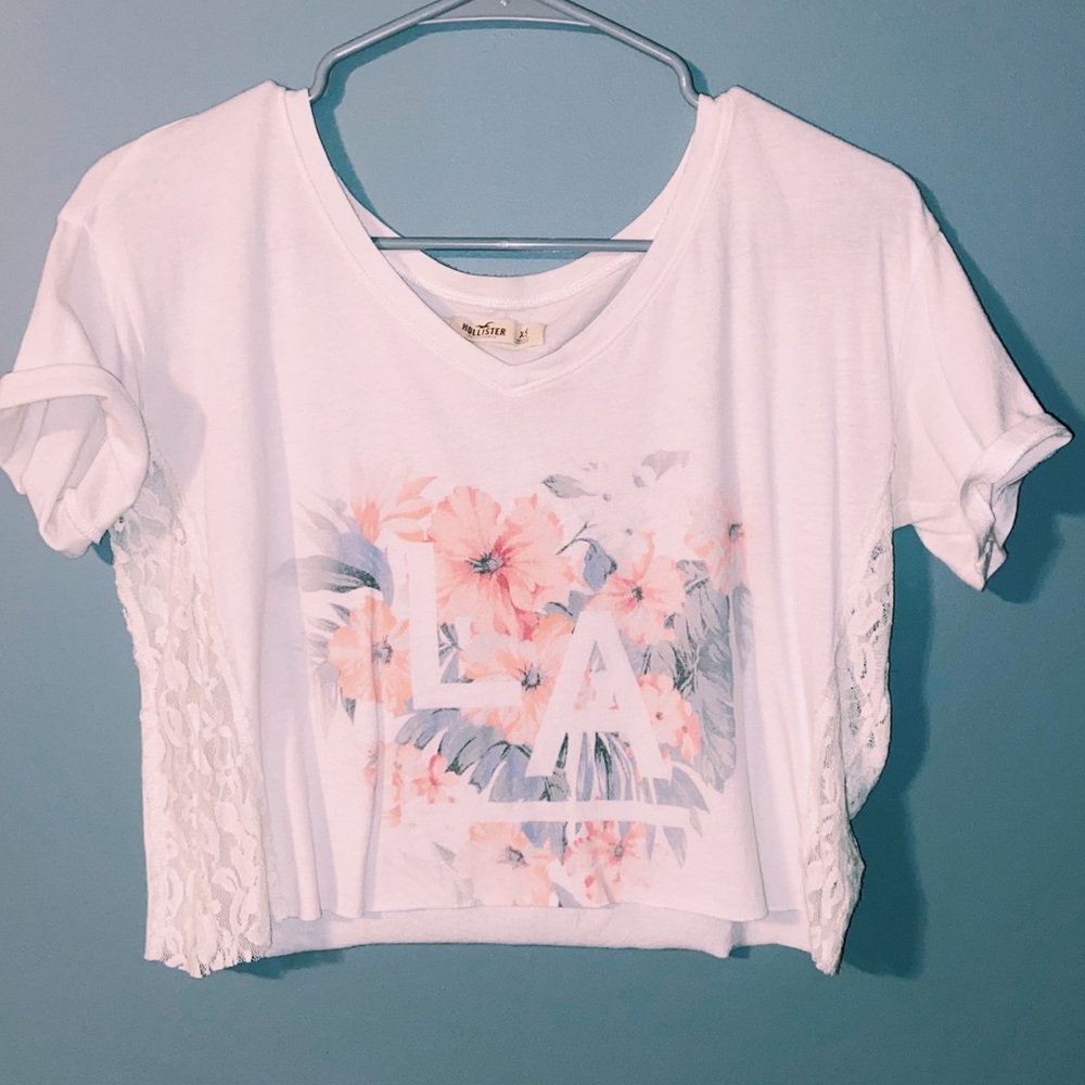 floral LA crop top